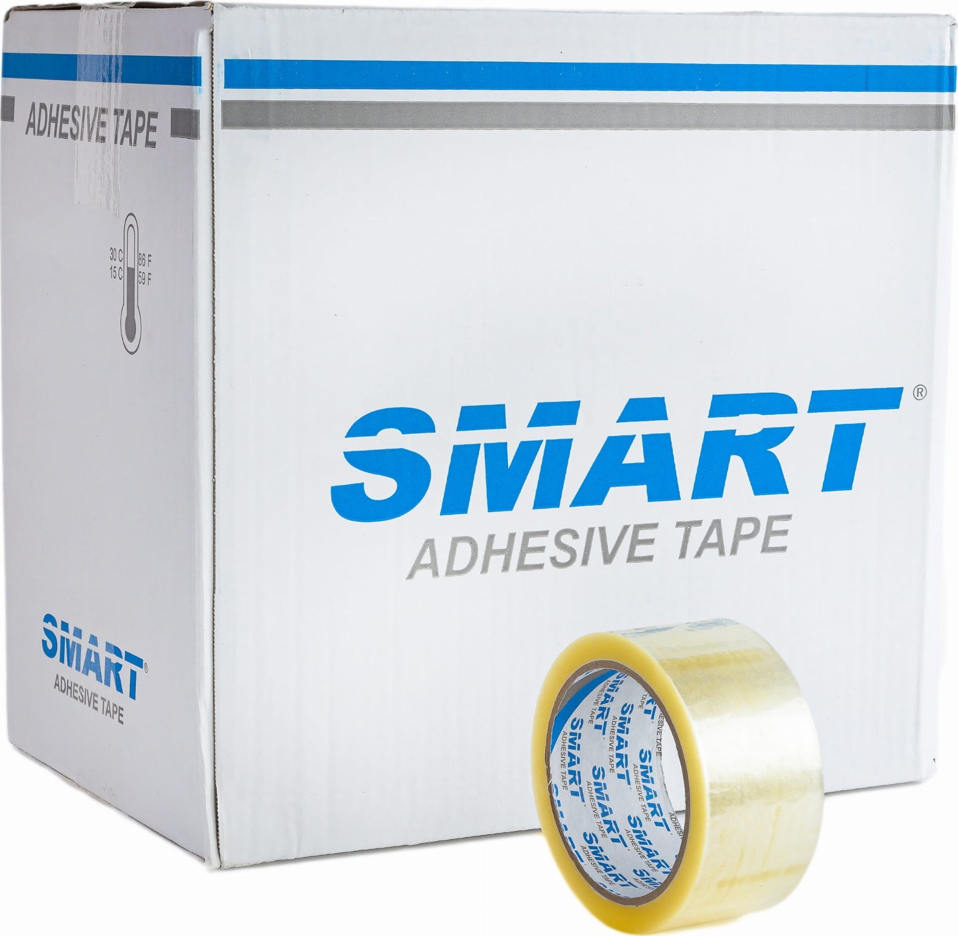 Smart Taśma Pakowa SMART Transparent Kauczuk Syntetyczny (Hot Melt) 48/66y - 36 szt.