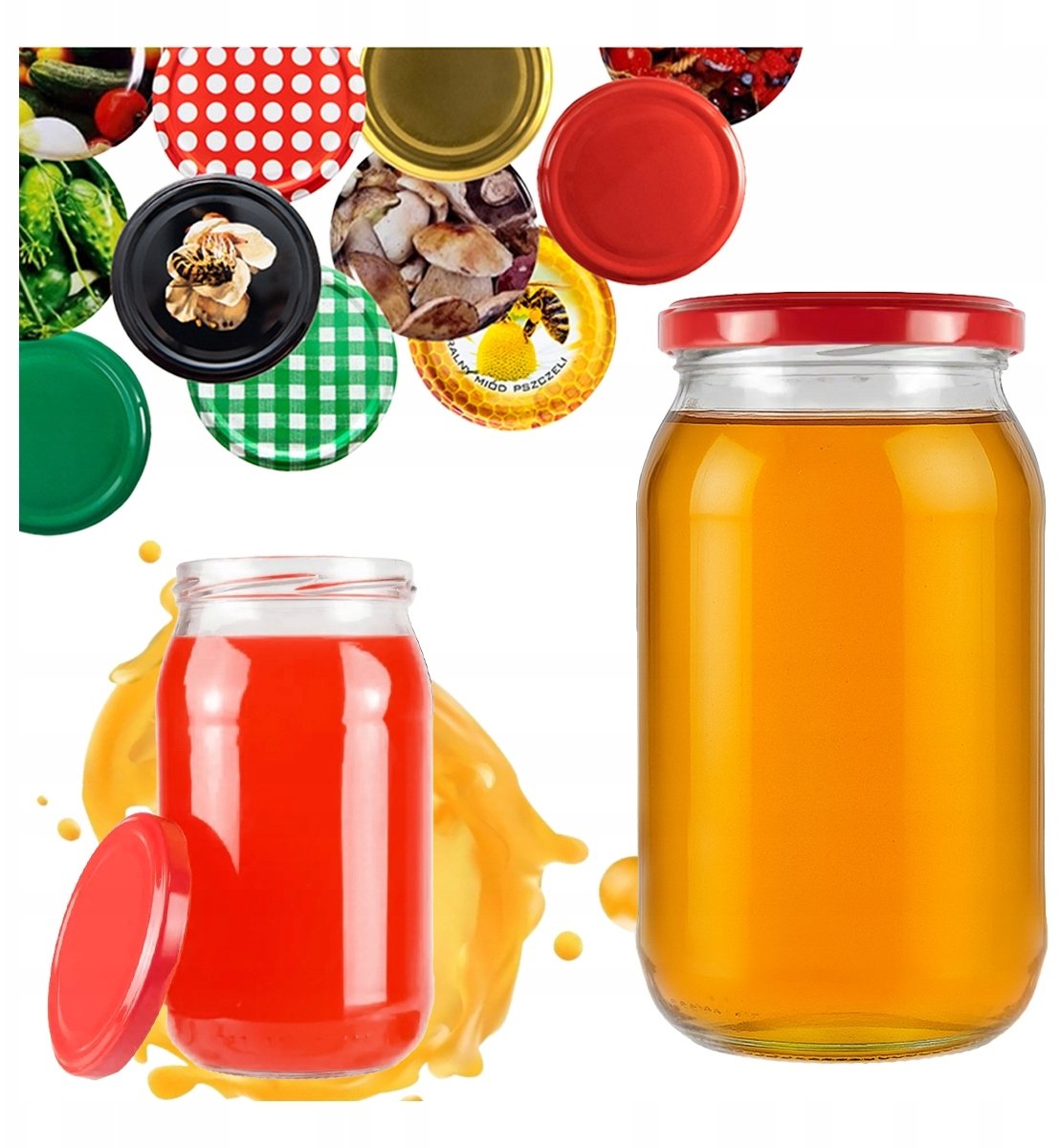8x Słoik 815ml na MIÓD DŻEM PRZETWORY OGÓRKI słoiki szklane +zakrętka fi82