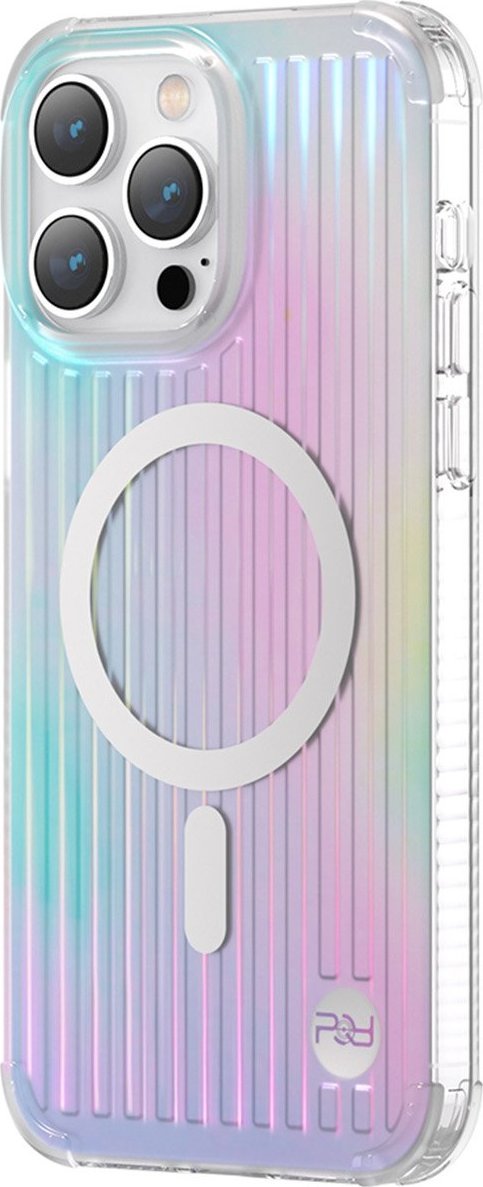 Kingxbar Kingxbar PQY Go Out Series magnetyczne etui iPhone 14 Plus MagSafe laser color