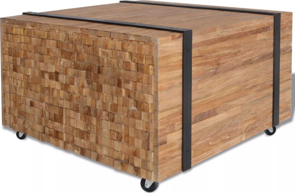 vidaXL Stolik boczny z drewna tekowego, 60 x 60 x 38 cm