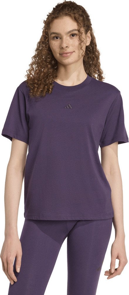 Koszulka damska adidas Essentials Small Logo Cotton fioletowa JY4966 M