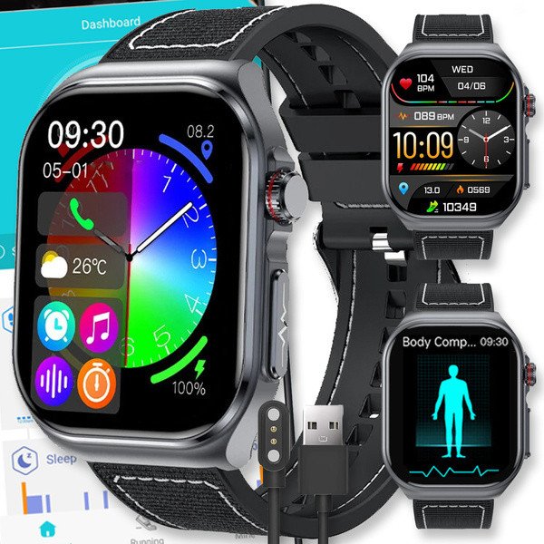 Smartwatch Diaway SMARTWATCH ZEGAREK WATCH DAMSKI MENU PL POLSKIE ROZMOWY Męski AMOLED SPORT ET585