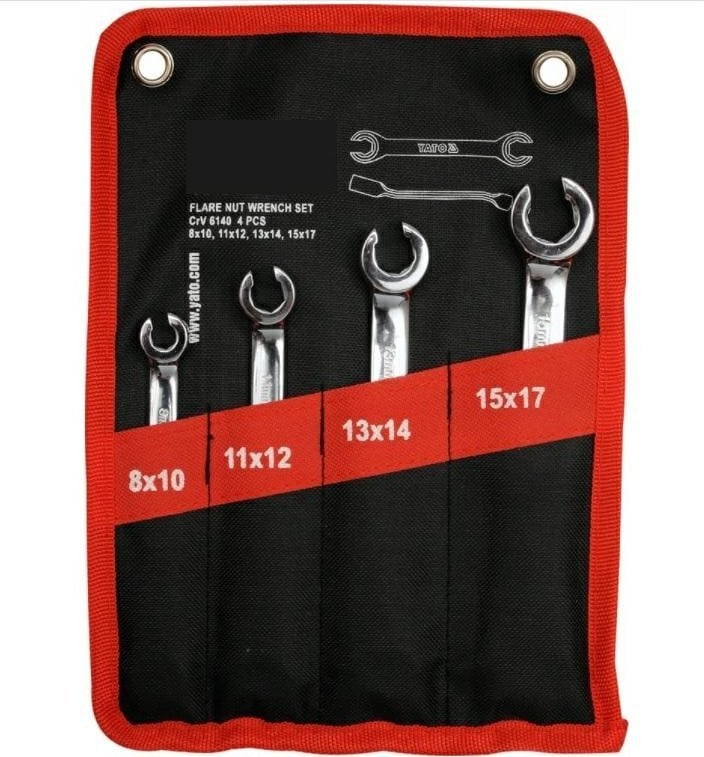 Silver ZESTAW KLUCZY PŁASKICH PÓŁOTWARTYCH KOMPLET 4szt. /SILVER