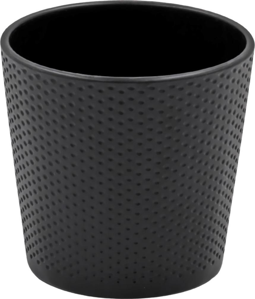 Tajemniczy ogród Osłonka ceramiczna LUZON czarna, 12,5 cm