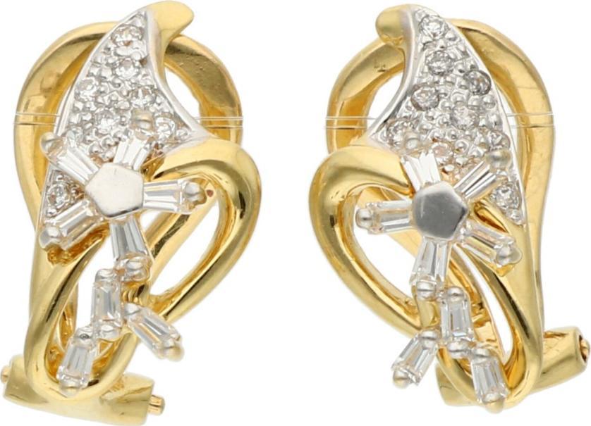 Rosanto Złote kolczyki z cyrkoniami na zapięciu angielskim 585 14k