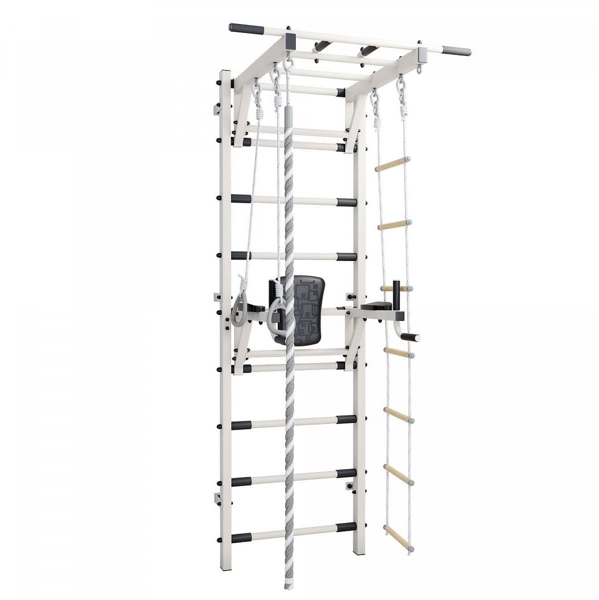 Drabinka gimnastyczna Trick Plus zestaw 6w1 metal biały 120kg