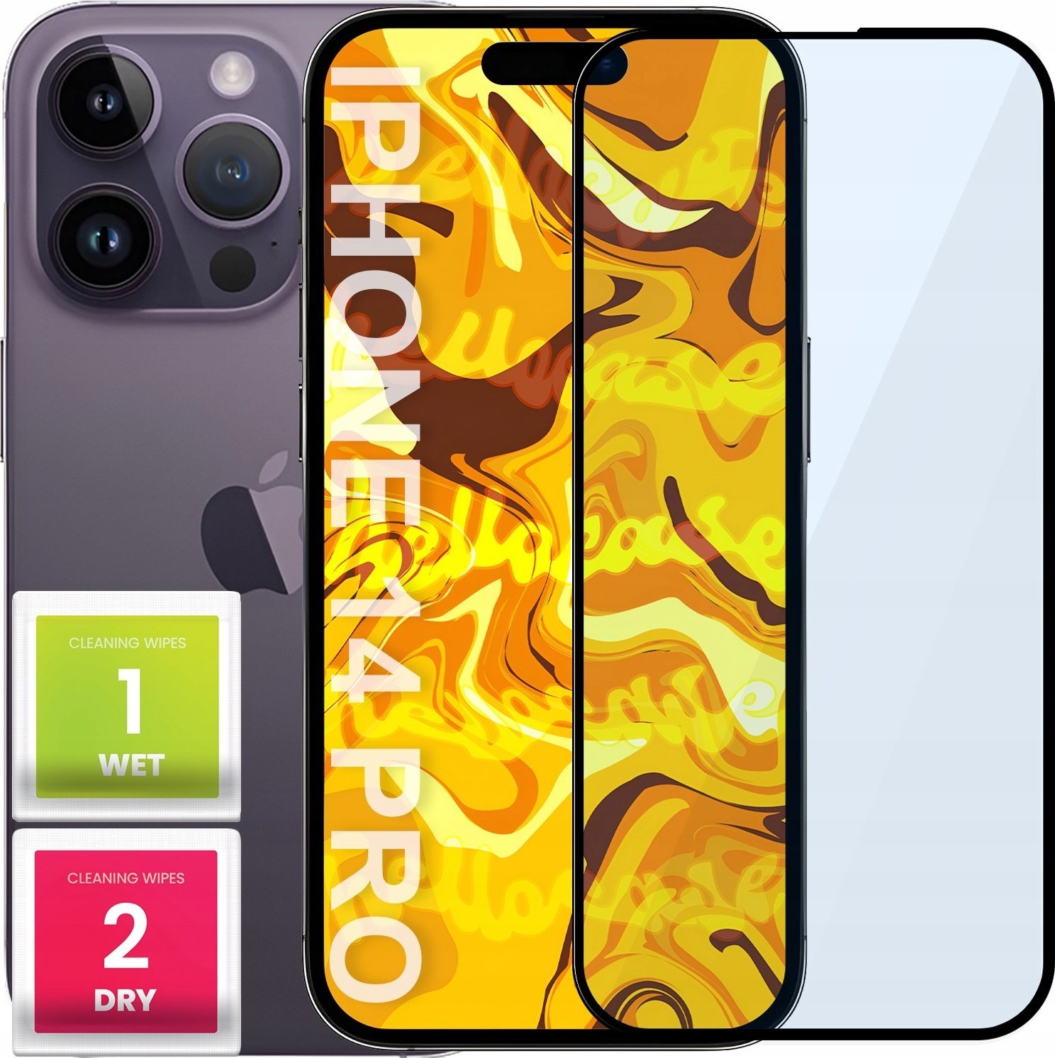 Hello Case SZKŁO HARTOWANE DO IPHONE 14 PRO PEŁNE NA CAŁY EKRAN SZKIEŁKO OCHRONNE 5D