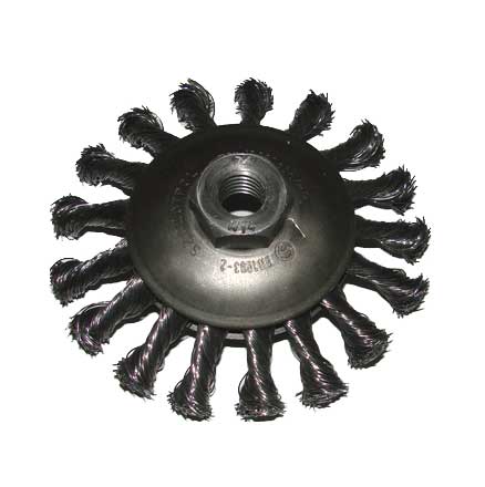 Szczotpol Szczotka tarczowo - kątowa z nakrętką splatana z drutu technicznego 100mm G05TK