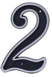 BLASTIC HOUSE NUMBER 2 150MM BLACK