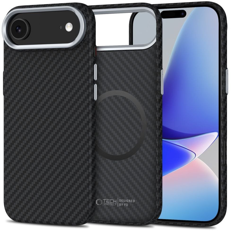 Etui Tech-Protect Ion Carbon MagSafe do Apple iPhone 17 Air Black/silver