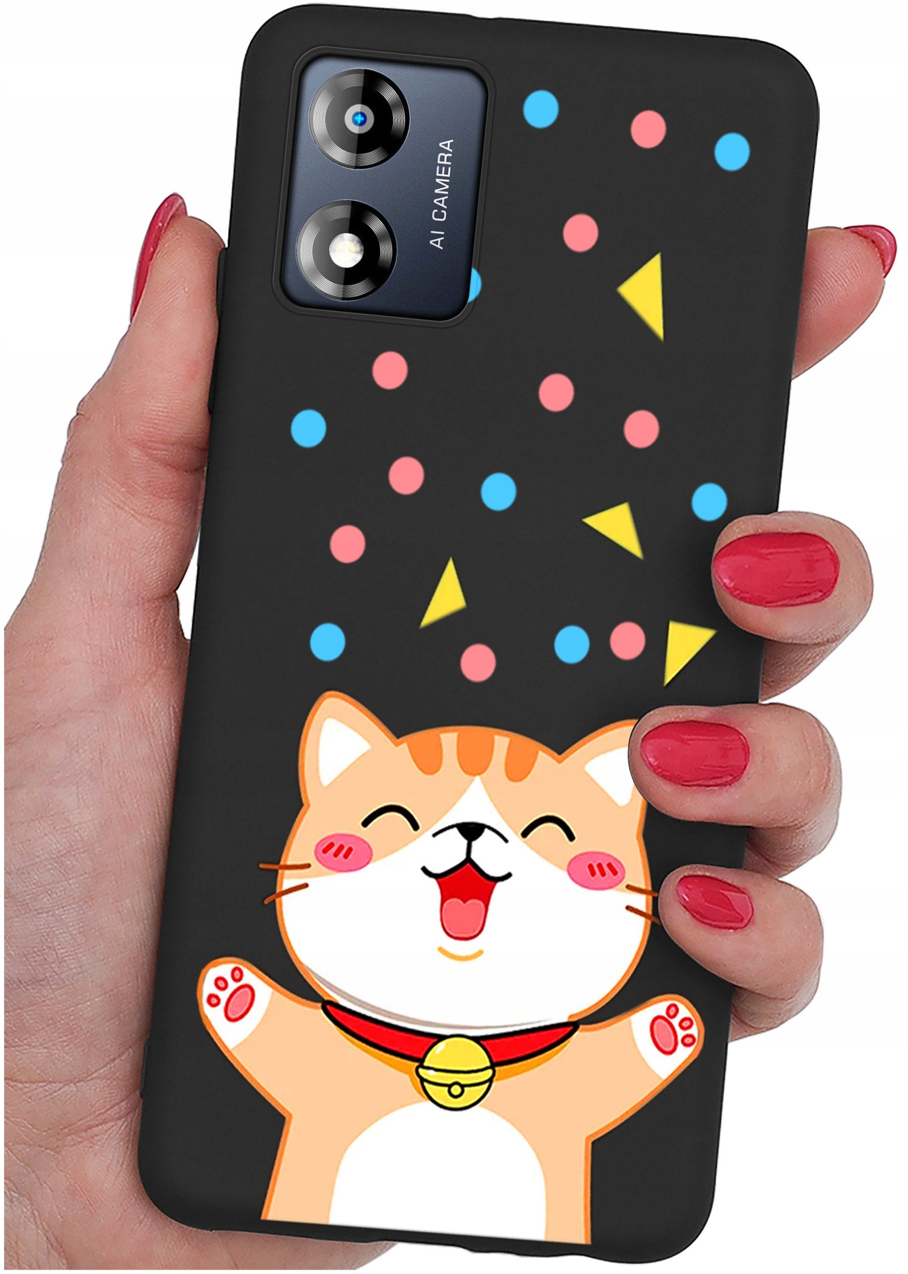 Etui do Motorola Moto E13 WZORY |SILIKONOWE MATT CASE + SZKŁO 9H