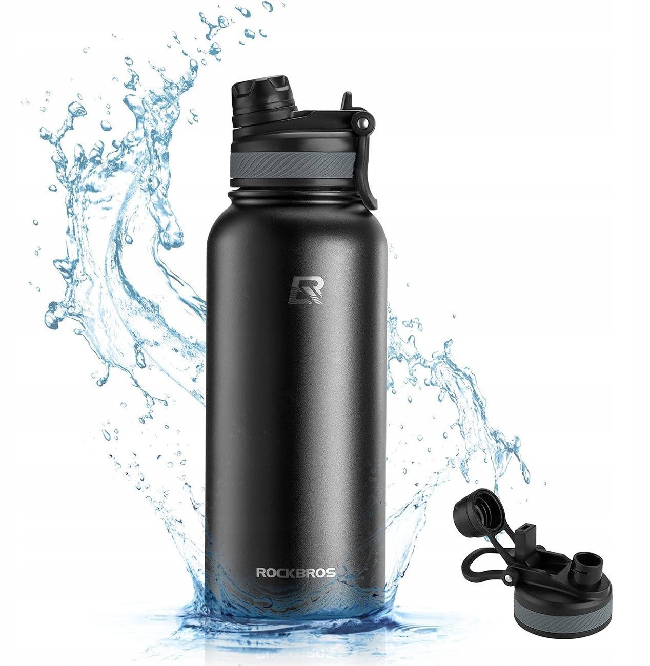 Bidon termiczny Rockbros 35210029001 rowerowy na napoje 550 ml - czarny