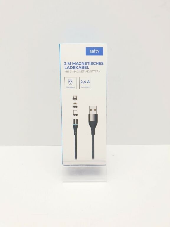 Setty USB magnetic cable 1m 2A nylon black