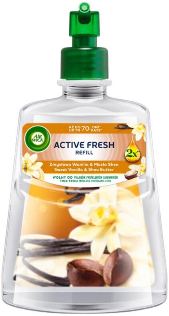 Air Wick Active Fresh Odświeżacz wkład Zmysłowa Wanilia & Masło Shea 228ml