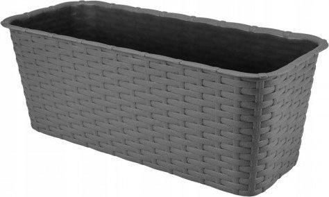 Galicja Skrzynka balkonowa grafitowa rattan 40 cm