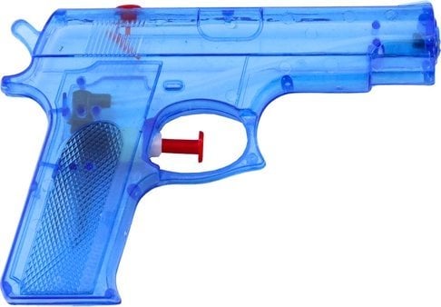 LeanToys Pistolet Na Wodę Mały Plastikowy Niebieski 15 cm x 10,5 cm LEAN TOYS