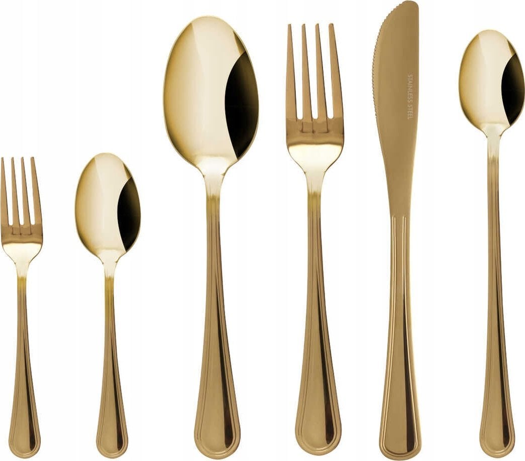 KOMPLET 24 SZT. SZTUĆCÓW DLA 4 OSÓB LUCE ZŁOTY 0572
