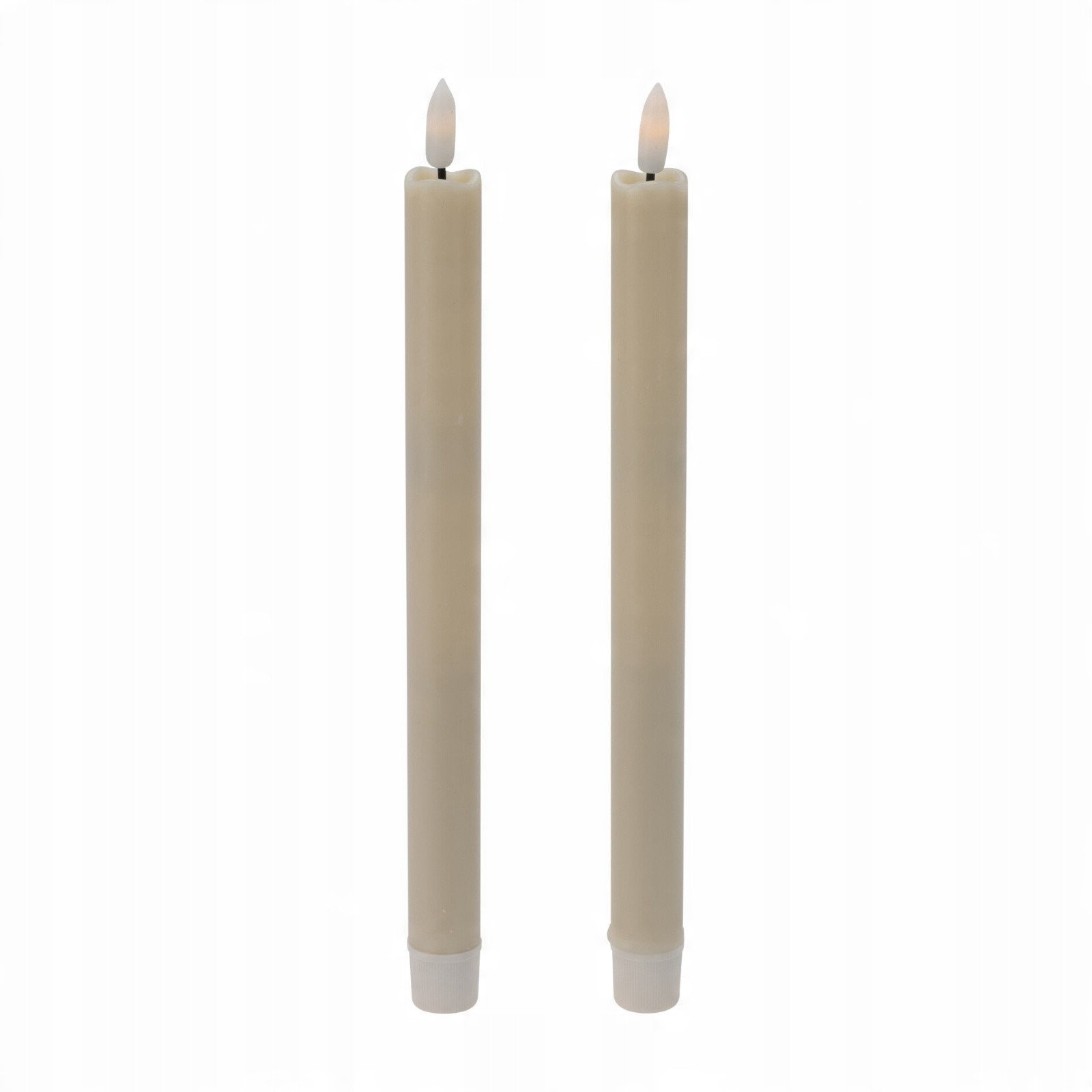 Woskowane świece stołowe z LED, 25 cm