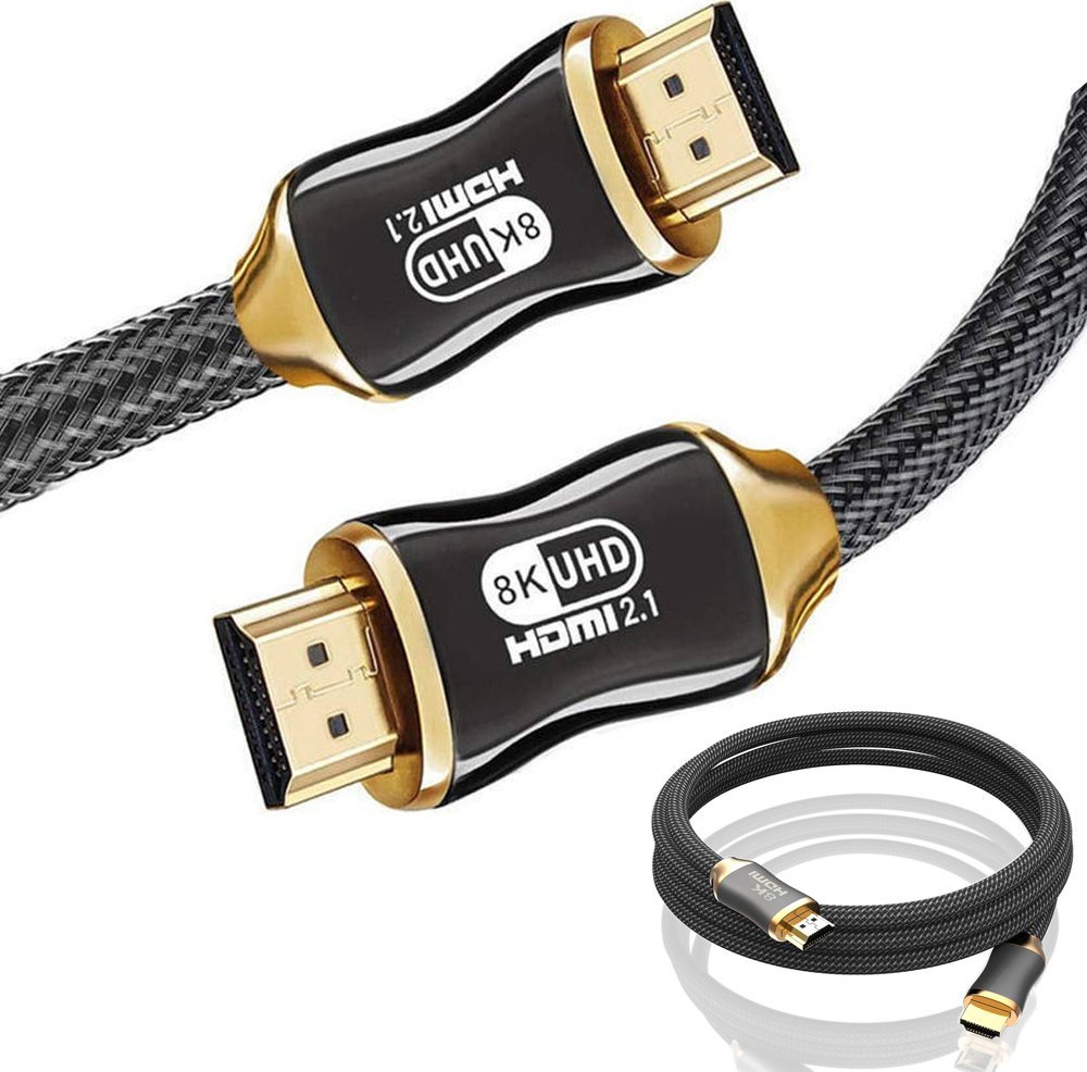 Kabel Verk Kabel przewód hdmi 2.1 video ultra high speed 8k 60hz 4k 120hz hq gold 3m Kabel przewód hdmi 2.1 video ultra high speed 8k 60hz 4k 120hz hq