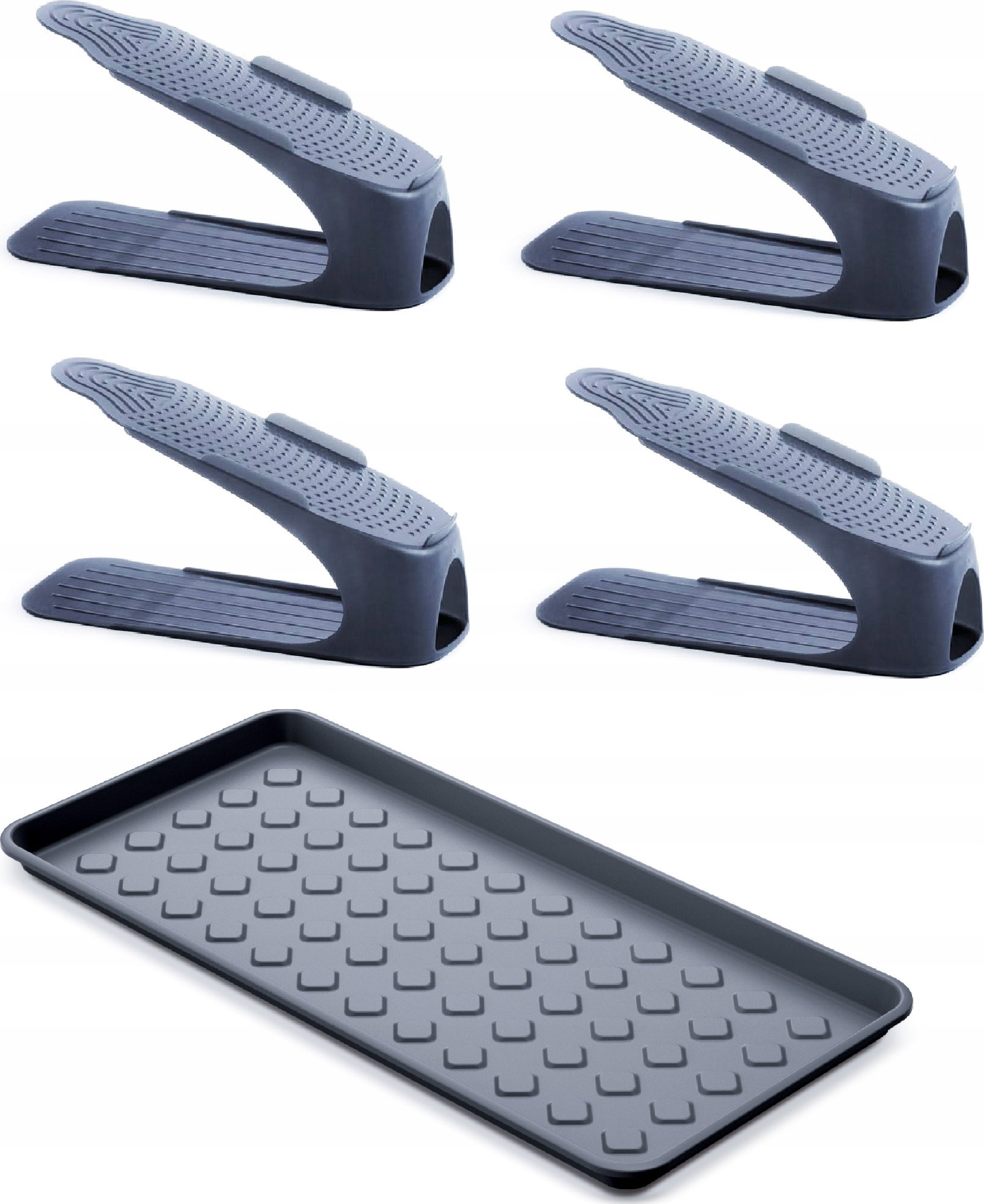 Organizer na buty x4 + Ociekacz, podstawa Zestaw