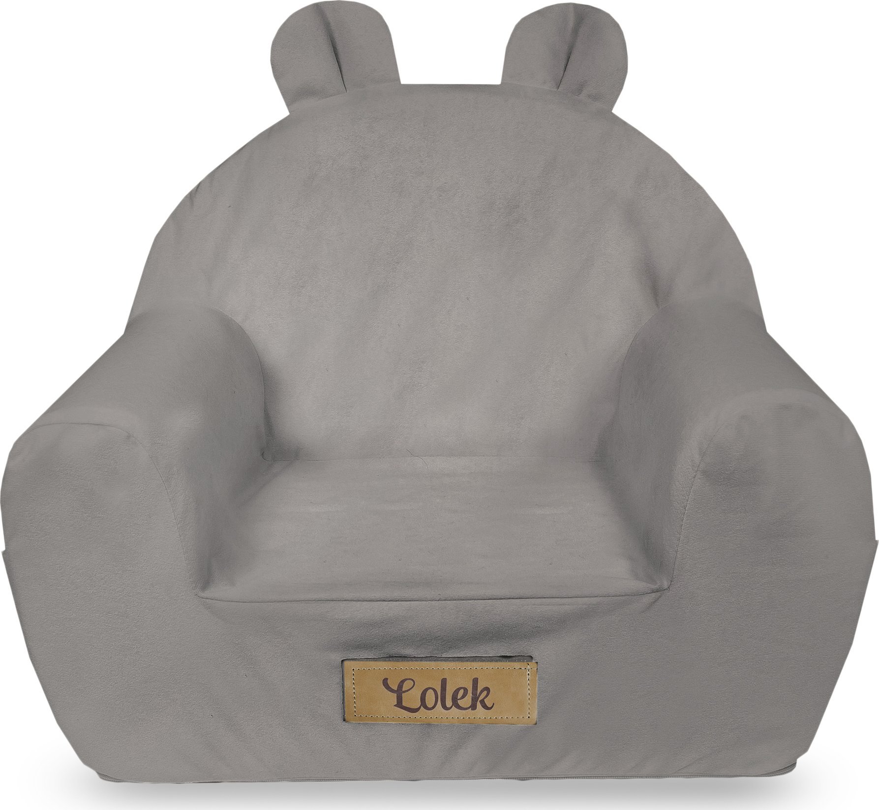 Flumi Fotelik dziecięcy z uszami szary