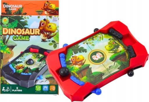 LeanToys Gra Zręcznościowa Mini Gra Dinozaur Piłka Czerwona