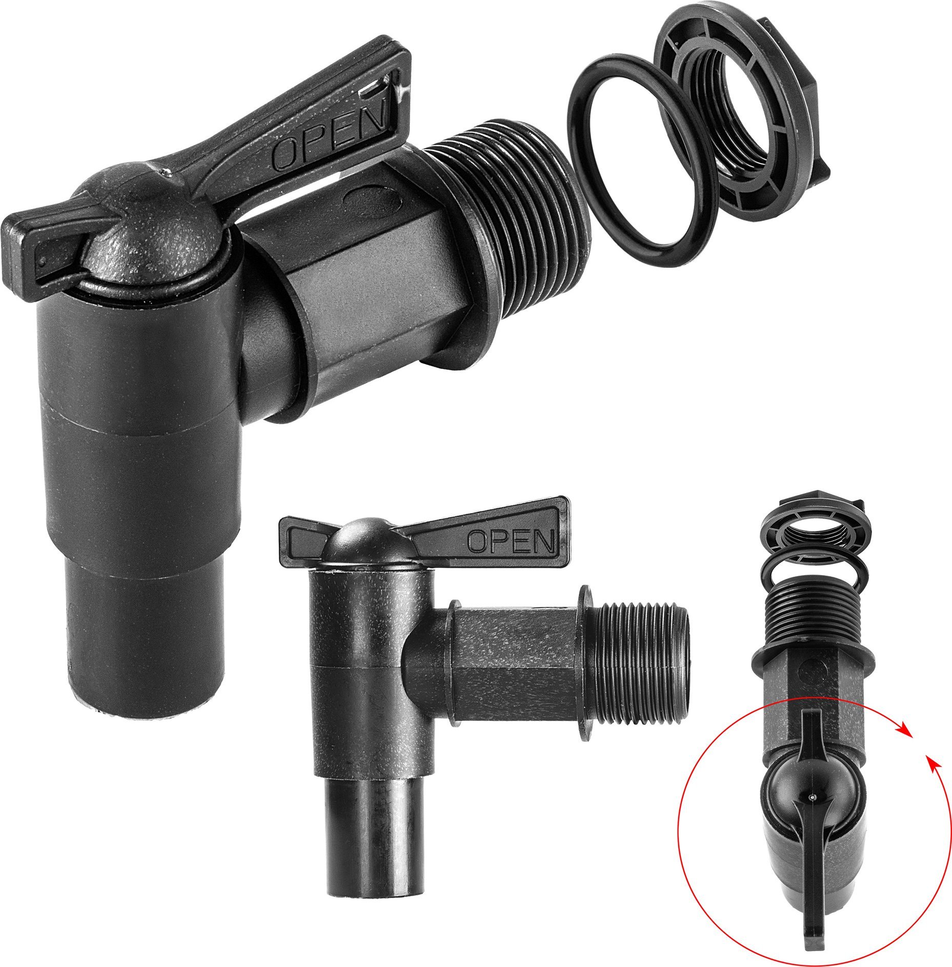 Kadax KADAX Kranik Do Zbiornika Kran Zawór Złączka 3/4 DeSzczownica Beczka Na Pojemnik