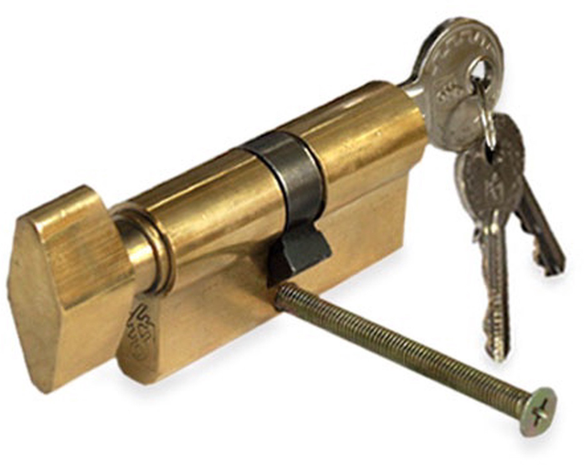 CYLINDER LOCK W KNOB 60MM 30X30 BRAS 5K