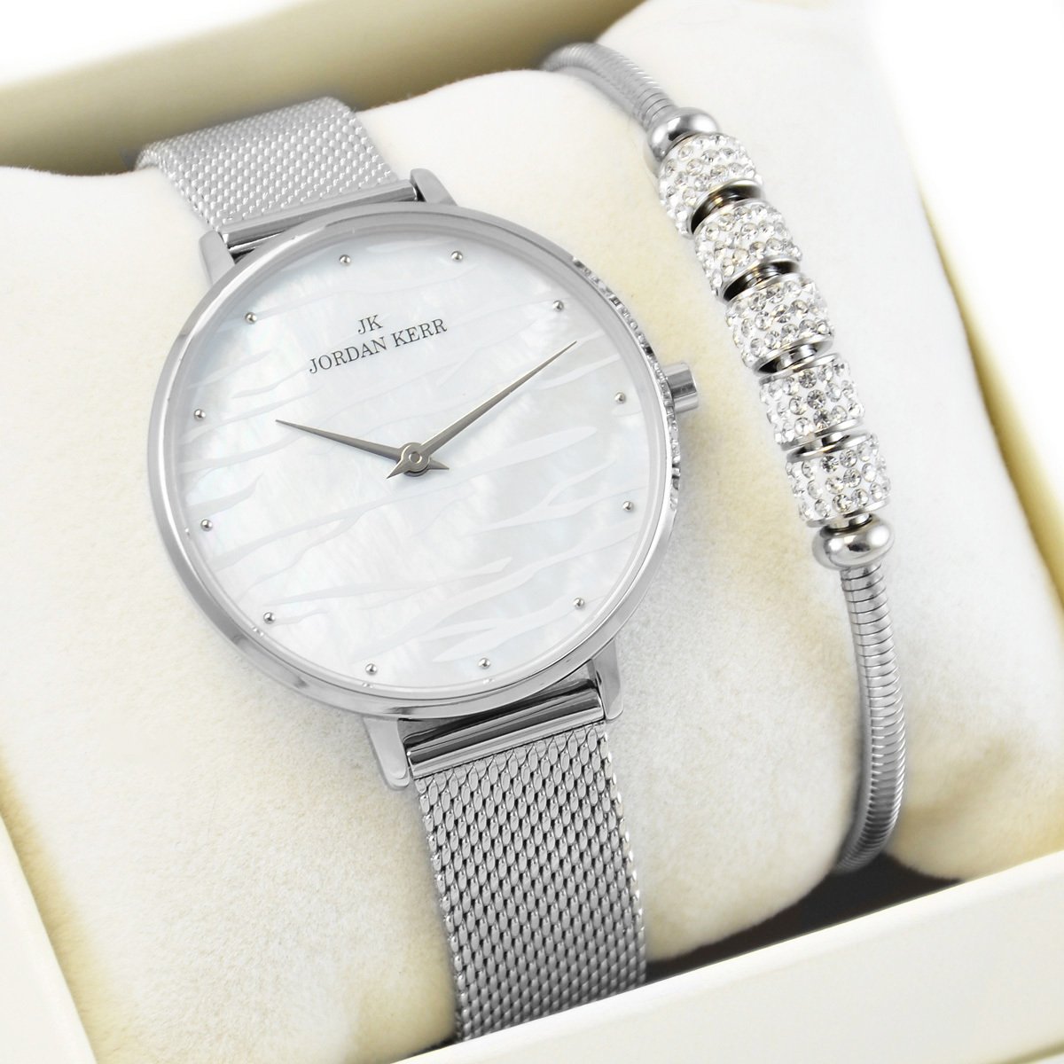 Zegarek Jordan Kerr Zestaw damski zegarek LA PLANA- G3003 + bransoletka