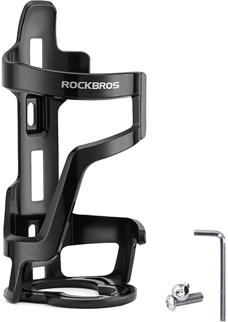 Uchwyt rowerowy na butelkę bidon mocowanie szyjką do dołu - czarny Uchwyt rowerowy na butelkę bidon mocowanie szyjką do dołu - czarny