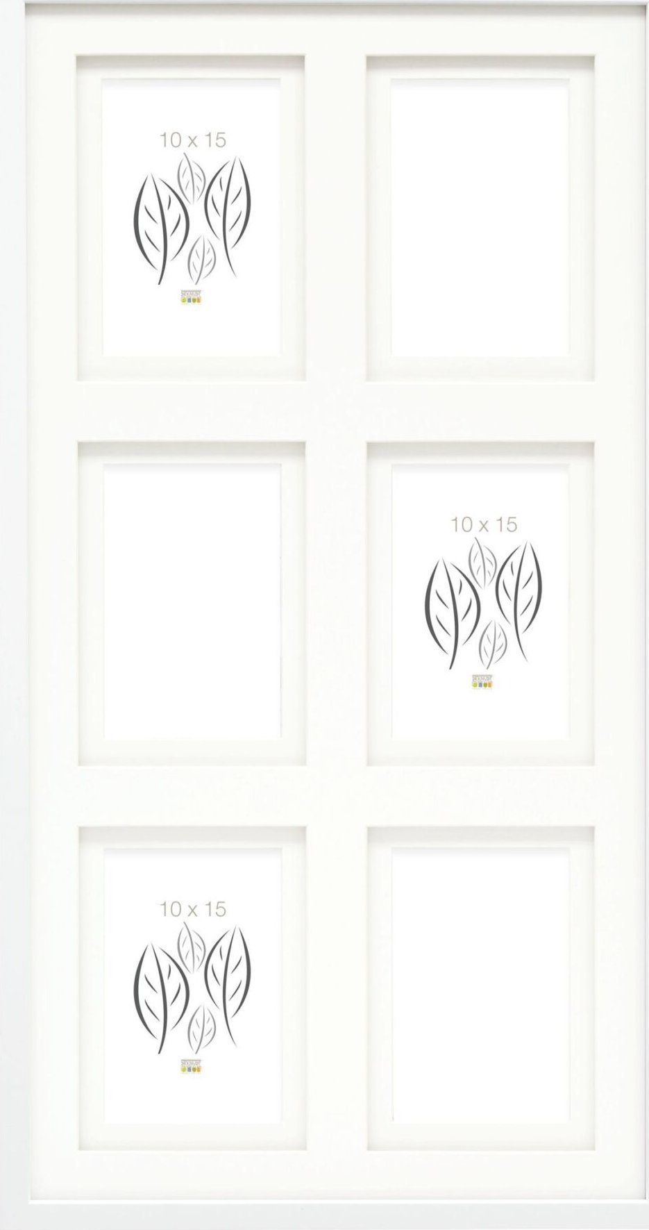 Ramka Deknudt Deknudt S65KK1 white 6x10x15 Wood Gallery double Passepartout