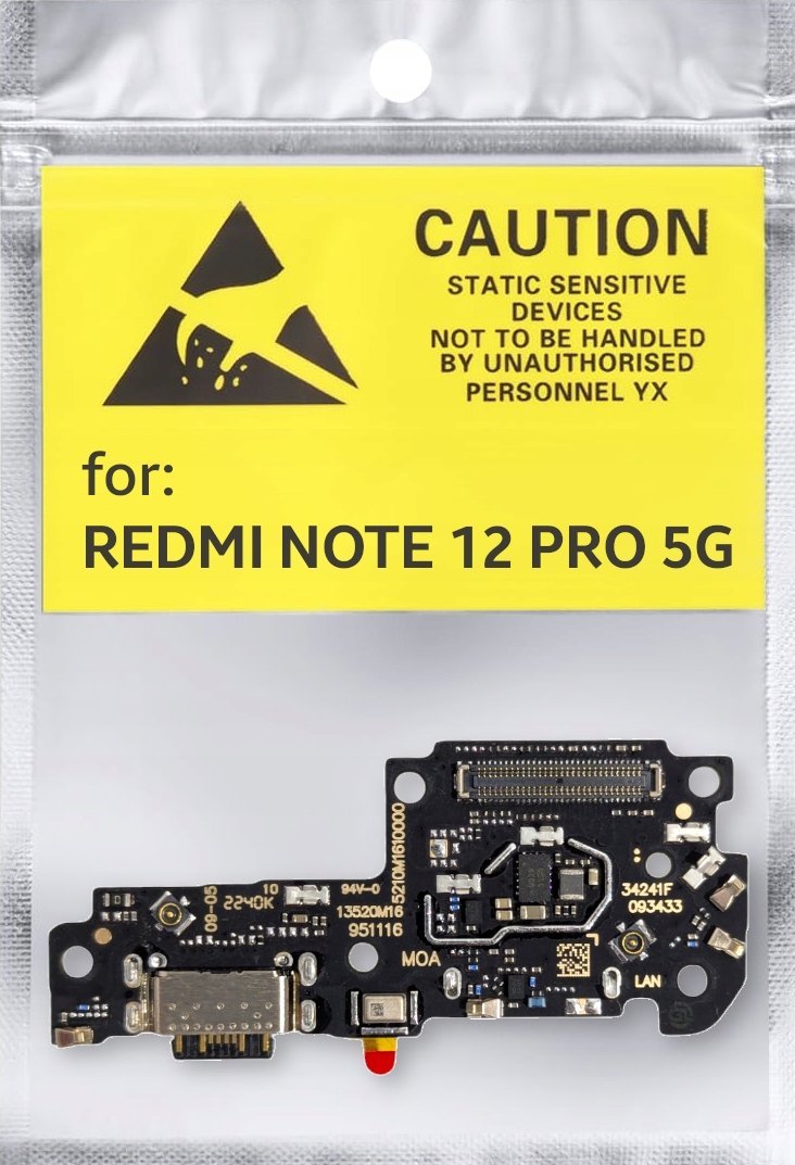 ORYGINAŁ OEM PŁYTKA GNIAZDO ŁADOWANIA USB DO XIAOMI REDMI NOTE 12 PRO 5G