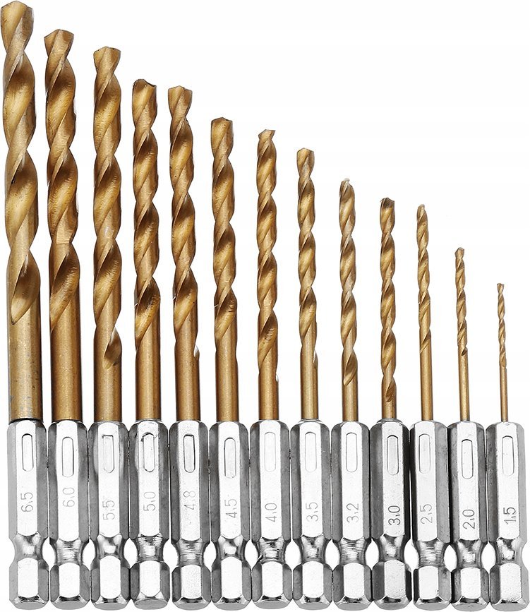 Wiertło Rosfix WIERTŁA DO METALU 1,5-6,5MM 13 EL TYTANOWE WIERTŁO