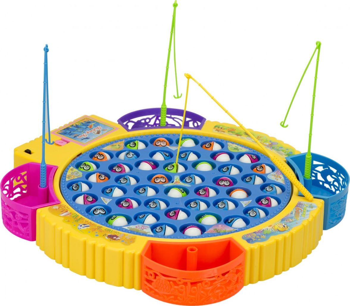 Ikonka Gra rodzinna rybki łowienie 45 rybek + 4 wędki