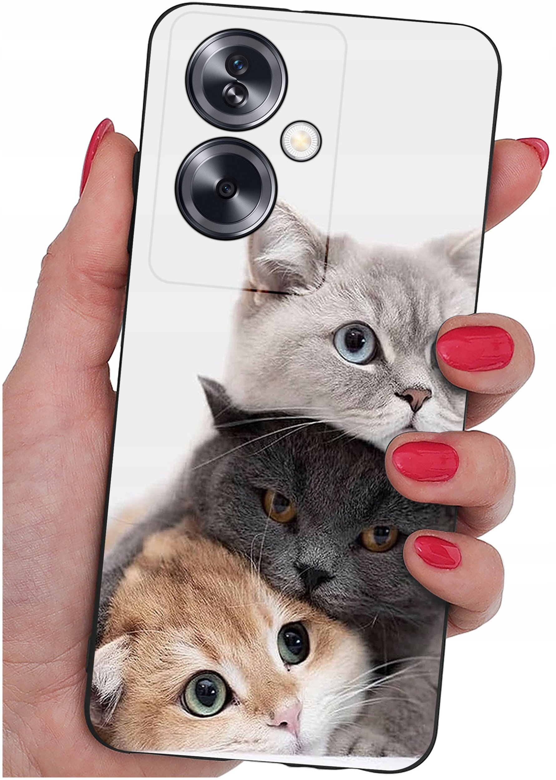 ETUI do Oppo A79 5G WZORY |SILIKONOWE MATT CASE + SZKŁO ochronne 9H