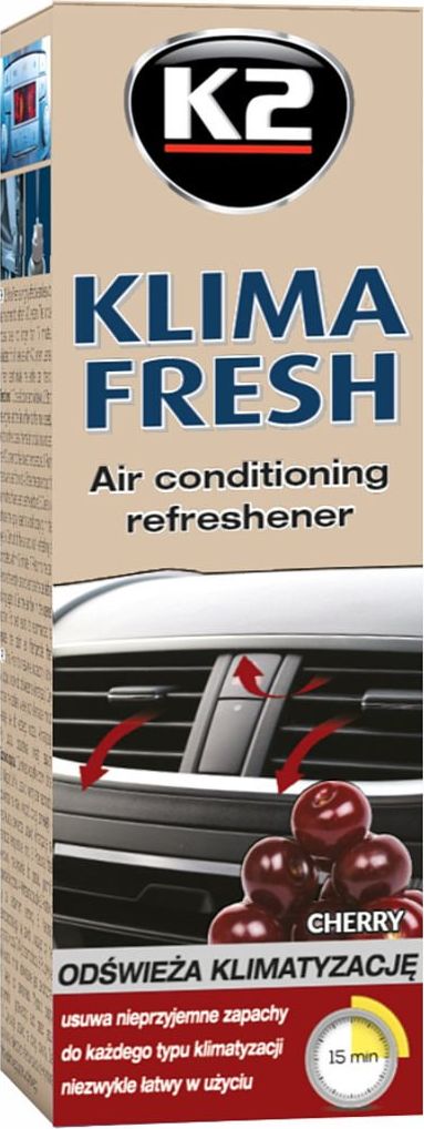 K2 K2 Klima Fresh bezinwazyjny środek do czyszczenia klimatyzacji Cherry 150ml uniwersalny
