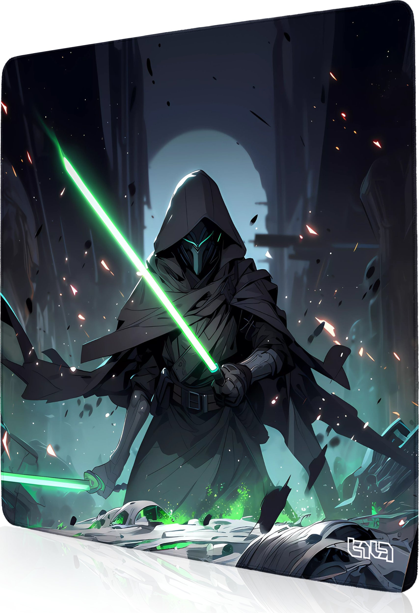 Podkładka Tilt DUŻA PODKŁADKA POD MYSZKĘ Zielone Świetliste Ostrze 30x30 TILT Prezent XXL