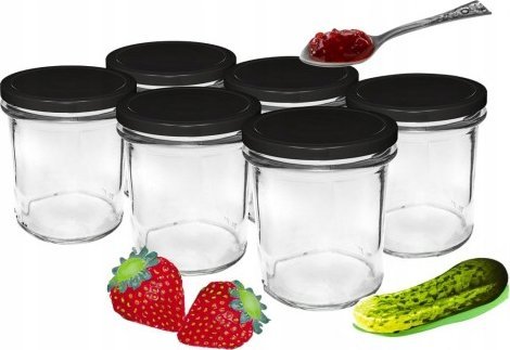 Browin Słoiki na dżemy z zakrętkami 6 szt 346 ml