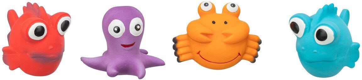 Zwierzątka morskie, zabawki, dla psa, latex, 9-12 cm, 24 szt/OPAK, z dźwiękiem
