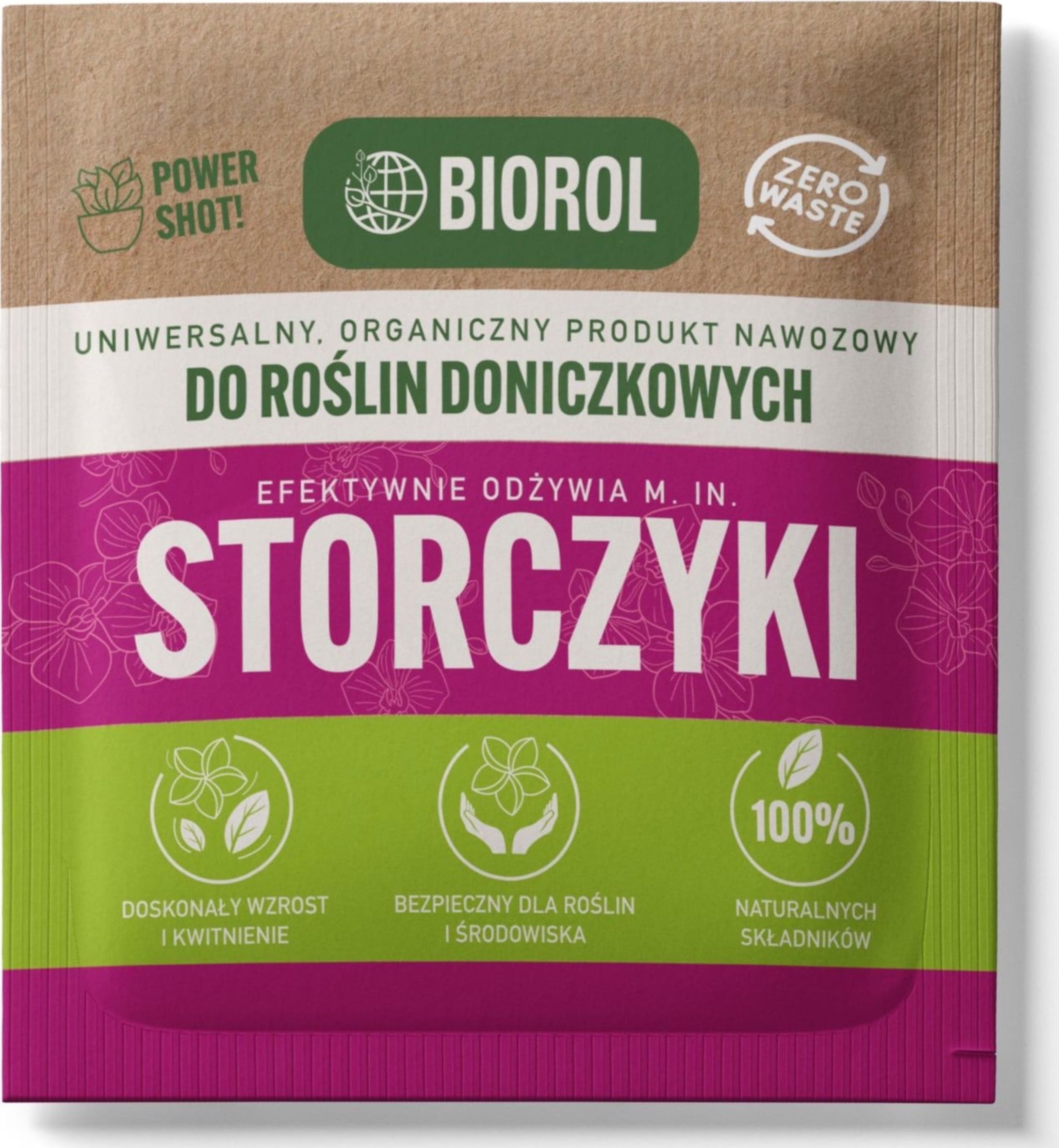 Nawóz organiczny BIOROL Power Shot 50g Odżywka do storczyków, orchidei