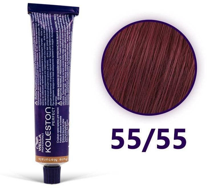 Wella Professionals Wella Professionals, Koleston Perfect, Permanent Hair Dye, 55/55 Light Brown Intensive Mahogany Intensive, 60 ml For Women