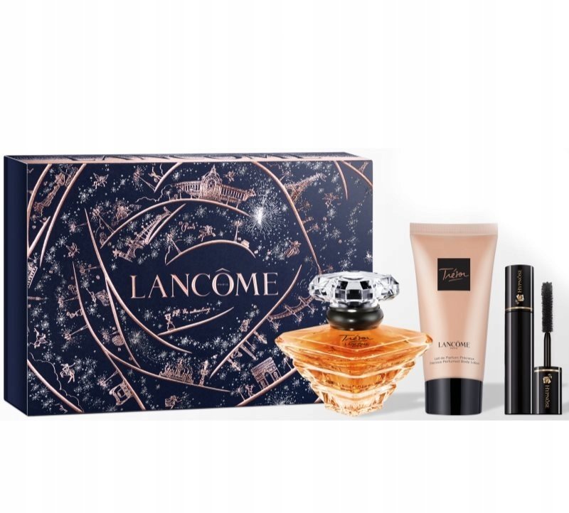 Set Lancome: Tresor, Eau De Parfum, For Women, 30 ml + Tresor, Moisturizing, Body Lotion, 50 ml + Hypnose, Mascara, Black, 2 ml For Women