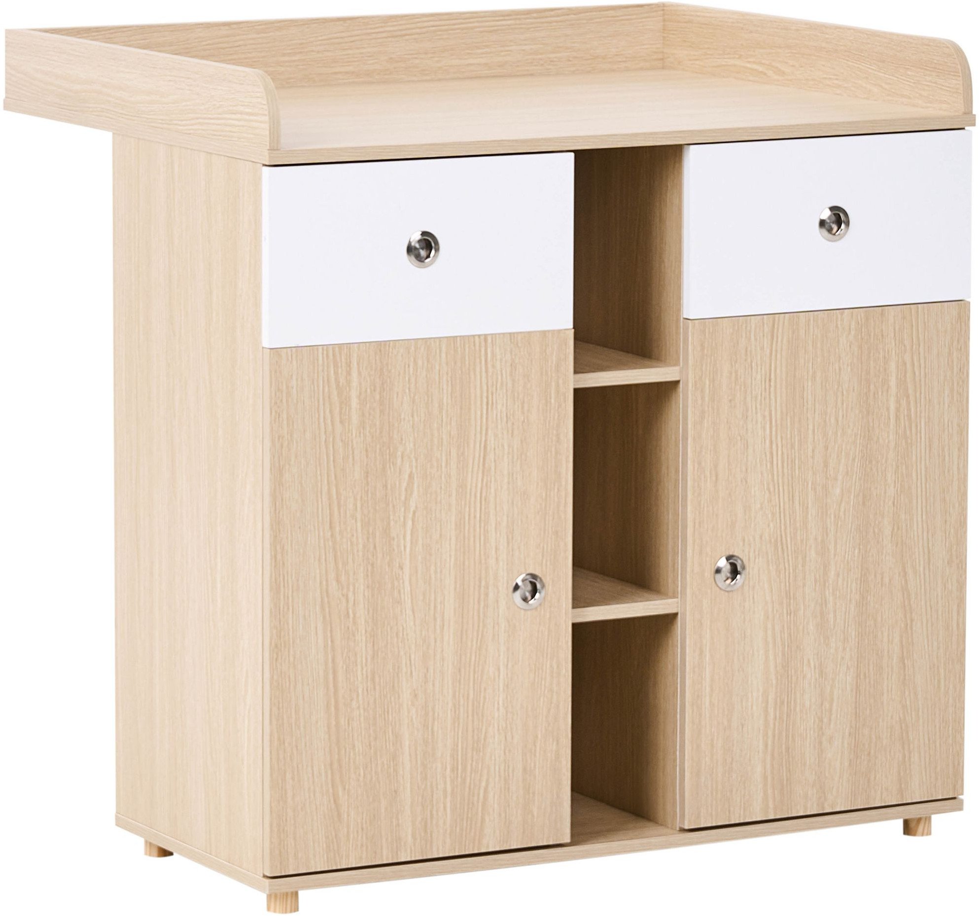 Komoda z przewijakiem DELISLE Jasnobrązowy