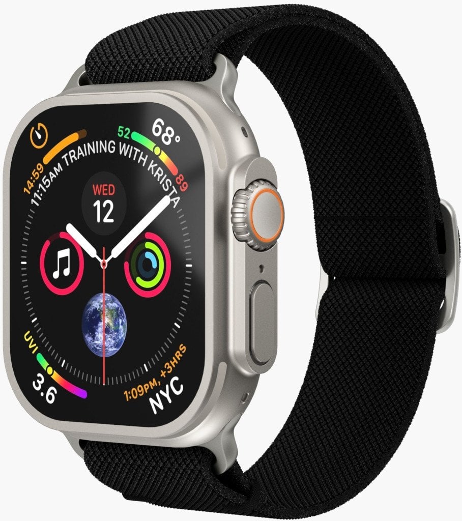 Vonmählen Classic Nylon Loop do Apple Watch 42 | 44 | 45 | 49mm One Size - Czarny (AWS00136)