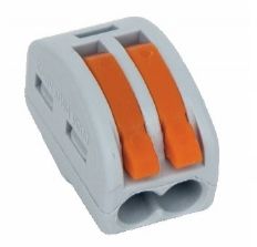 Simet Uniwersalna złączka do przewodów jedno- i wielodrutowych, 2-torowa 2,5mm2 24A szara (ZU-402) (85122000)