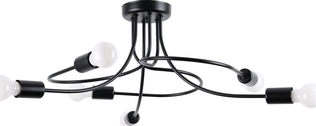 Lampa wisząca Sollux Lighting SOLLUX Żyrandol LEVAR 6 czarny 6 x E27 SL.1456