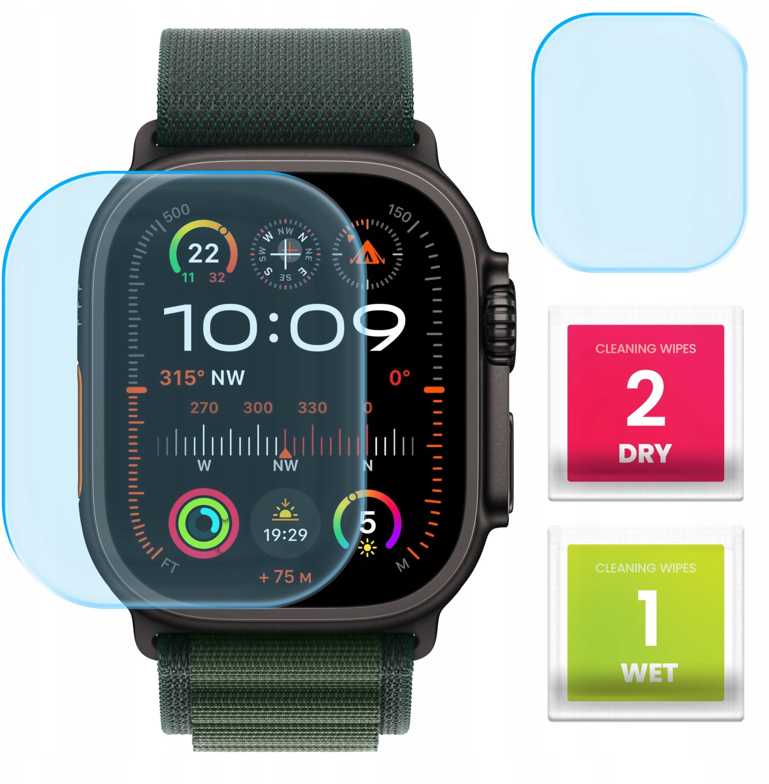 Szkło Hybrydowe do Apple Watch Ultra 2 (Szkiełko, Ochronne, Odporne, 9H)