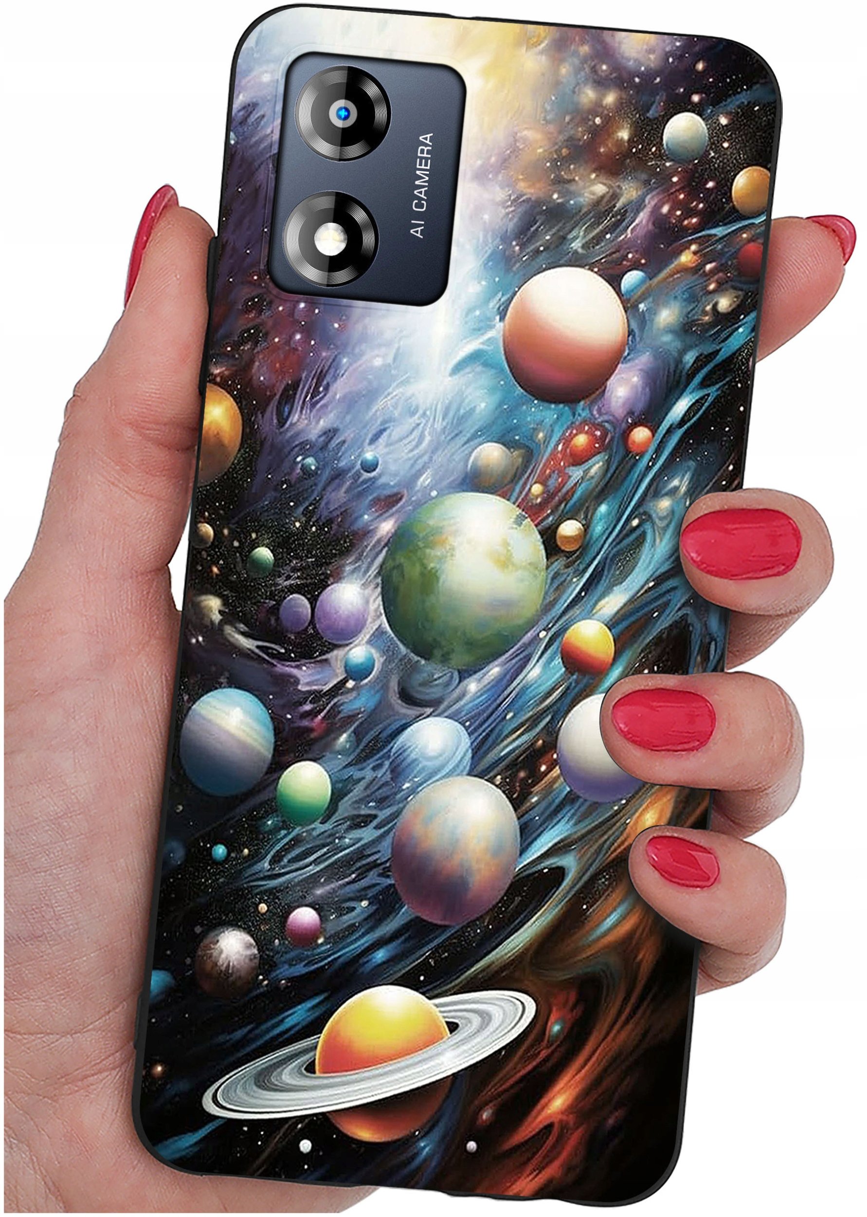 Etui do Motorola Moto E13 WZORY |SILIKONOWE MATT CASE + SZKŁO 9H