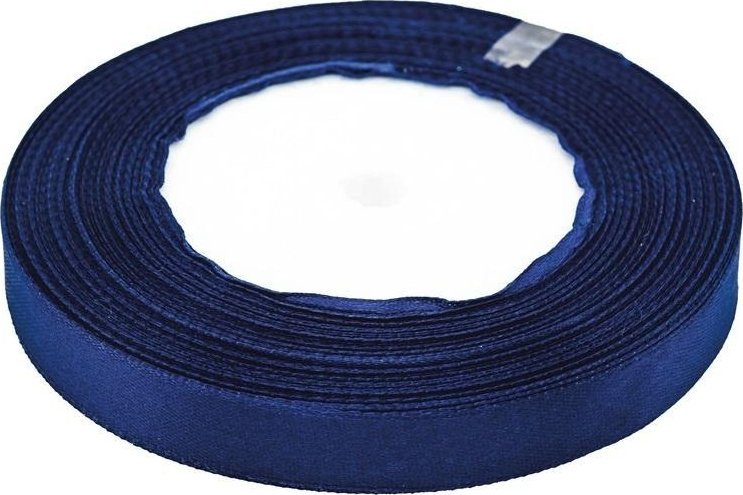 Wstążka satynowa granatowa 12mmx32m