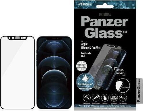 PanzerGlass E2E Microfracture do iPhone 12 Pro Max CamSlider Swarovsky Case Friendly AntiBacterial